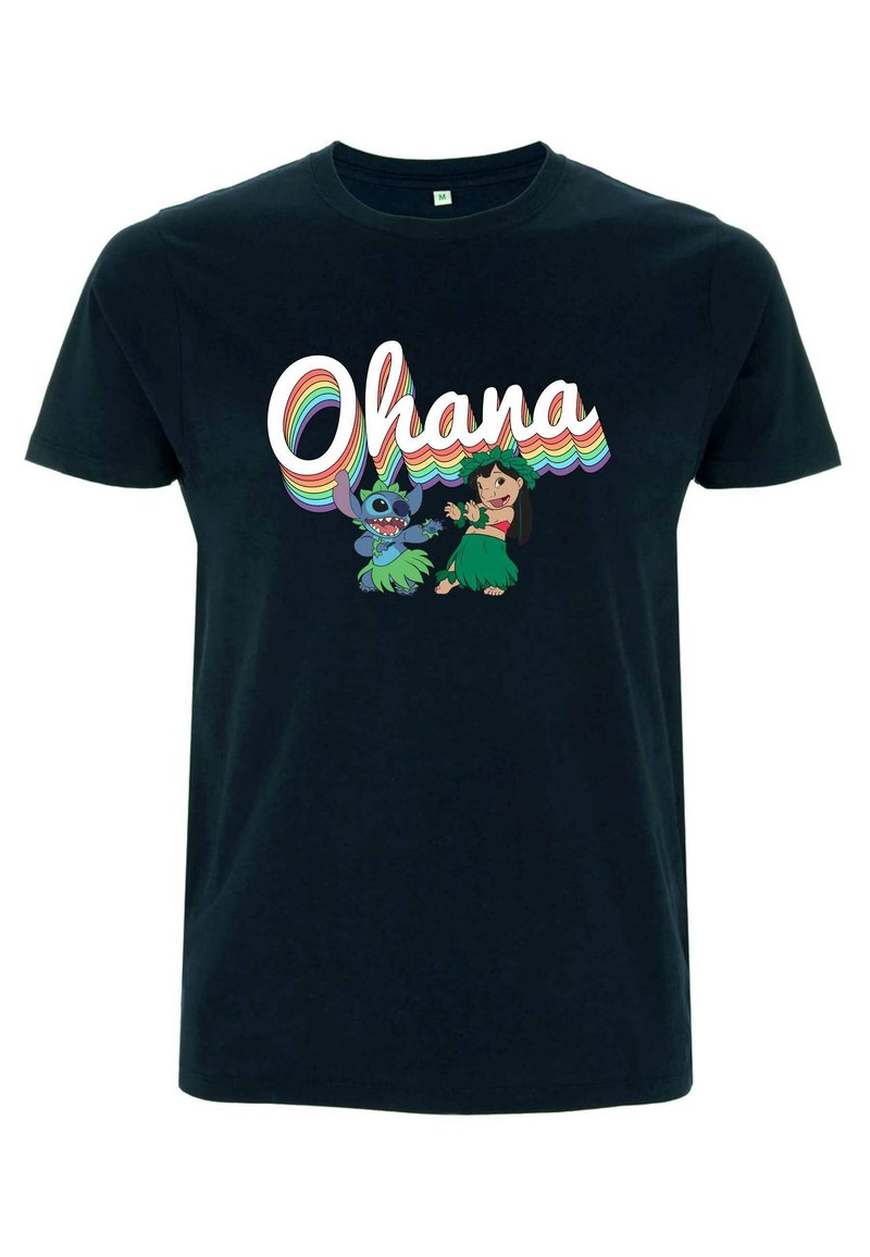 Disney LILO & STITCH RAINBOW OHANA - T-shirt z nadrukiem