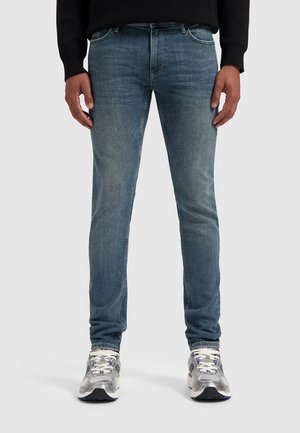Slim fit jeans - denim blue green