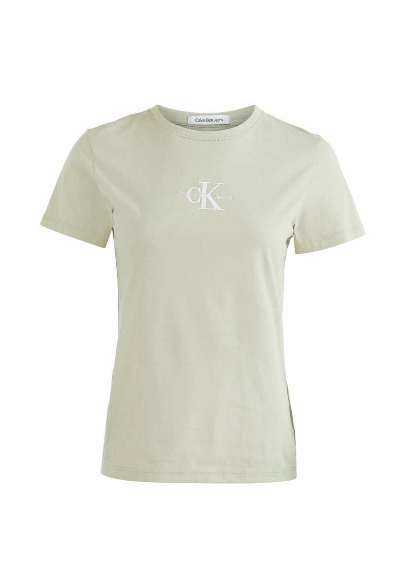 Damen T-Shirts | Calvin Klein Jeans SLIM LOGO T-Shirt print wheat fields/beige - RL52060 Damen T-Shirts | Calvin Klein Jeans SLIM LOGO T-Shirt print wheat fields/beige - RL52060