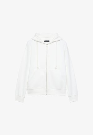Calliope, FELPA TINTA UNITA - Zip-up sweatshirt - bianco lana