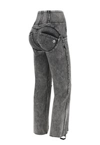 Freddy PUSH UP WR.UP® WIDE BOTTOM IN NAVETTA CON STRAPPI - Pantaloni - denim grigio