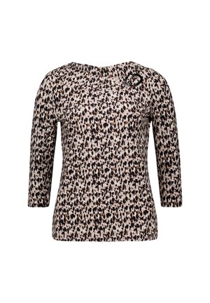 Betty Barclay, BETTY BARCLAY MIT SCHNALLE PRINTSHIRT - T-shirt à manches longues - beige schwarz