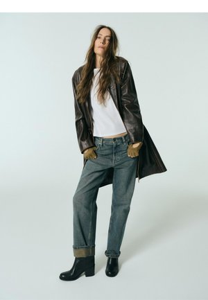 Massimo Dutti STRAIGHT FIT HIGH-WAIST - Jeans a sigaretta - blue denim