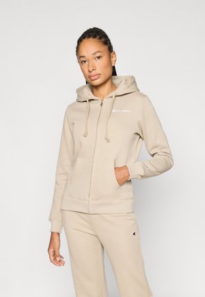 ICONS CONTRAST FULL ZIP HOODIE  - Cipzáras pulóver - taupe