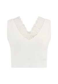 NAHTLOSES CROPPED - Top - weiß