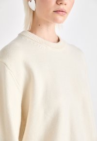 Gina Tricot CREW NECK - Stickad tröja - gardenia
