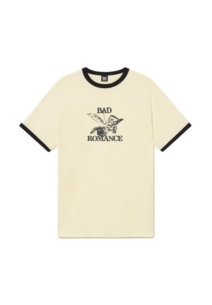 Kaotiko, CUPID BAD ROMANCE UNISEX - T-shirt con stampa - ivory/black sand