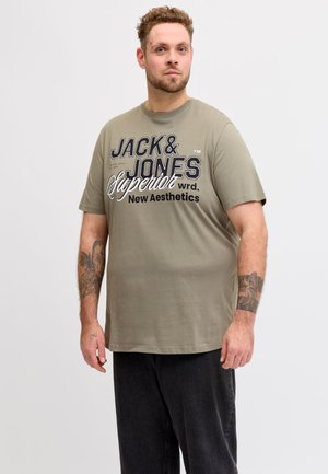Jack & Jones JJELOGO TEE O-NECK - T-shirts med print - vetiver