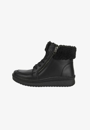 Šněrovací kotníkové boty - black