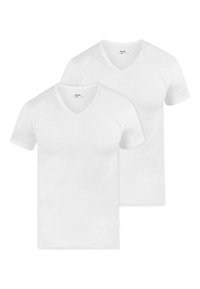 SNOCKS 2 Pack V-Neck - Hemd - weiß