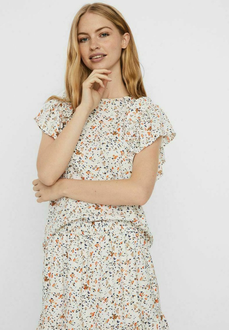 Donna Abbigliamento Vero Moda Camicetta - birch/avorio Donna Abbigliamento Vero Moda Camicetta - birch/avorio