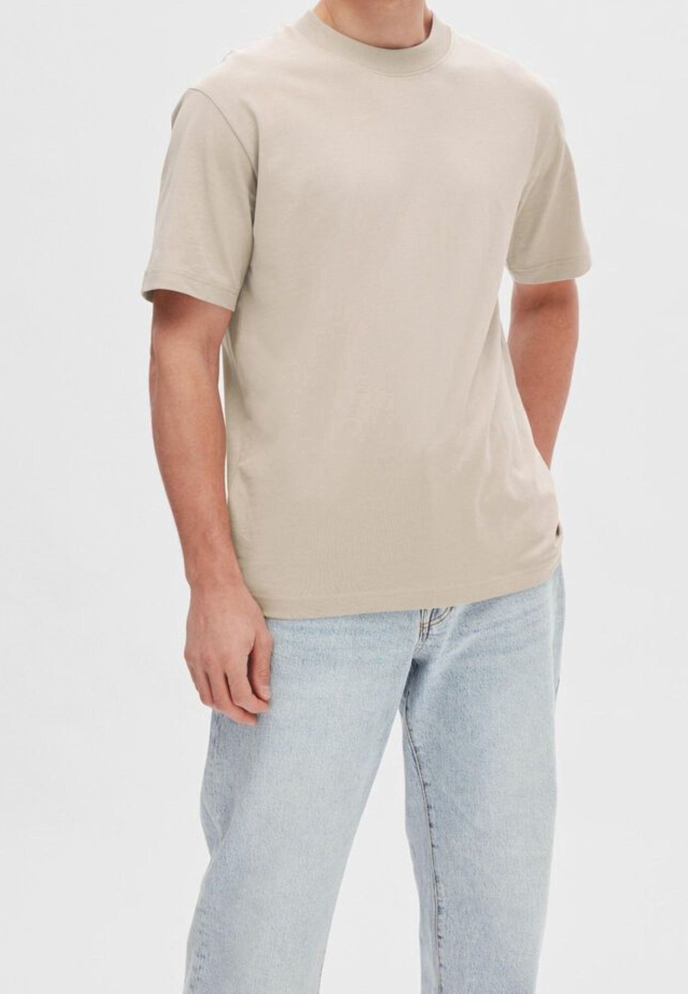 Selected Homme Basic T-shirt grey (Pre-owned) Zalando