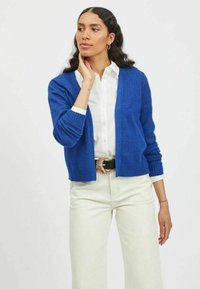 VILA VIRIL OPEN LS - Cardigan - light grey melange/grigio chiaro