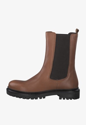 s.Oliver Platform ankle boots - cognac