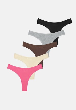 Anna Field, 5 PACK - Τάνγκα - black/berry pink/grey melange/ brown/sand