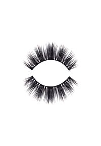 Svarta fejkfransar med avsmalnande ändar, som har varierande längder och en fluffig textur. Designade i oval form för enkel applicering.