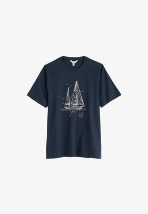 Seasalt Cornwall, SEASALT CORNWALL MIDWATCH T-SHIRT - T-shirt print - denim blue - boat sketch maritime