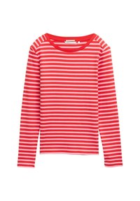 STRIPED INTERLOCK  - Pitkähihainen paita - red pink stripe