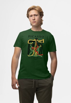 Henry Tiger, APOH LONDON PICASSO TETE DE FEMME - T-shirts print - forest green