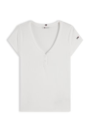 Tommy Jeans, HENLEY - Βασικό μπλουζάκι - ecru