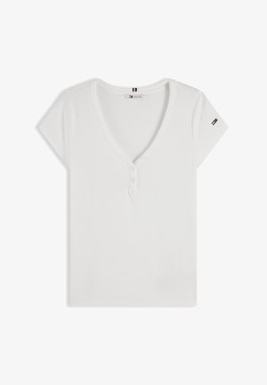 Tommy Jeans, HENLEY - Βασικό μπλουζάκι - ecru