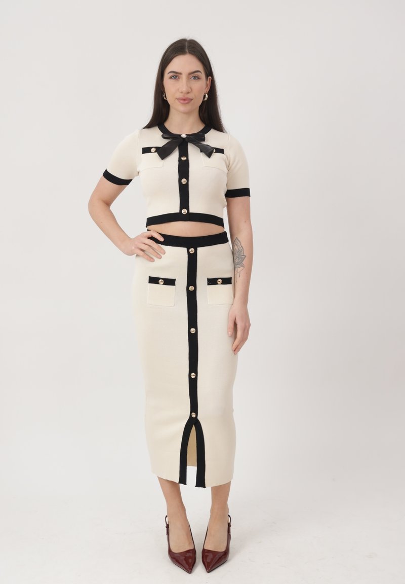 Elara SET - Falda de tubo - beige