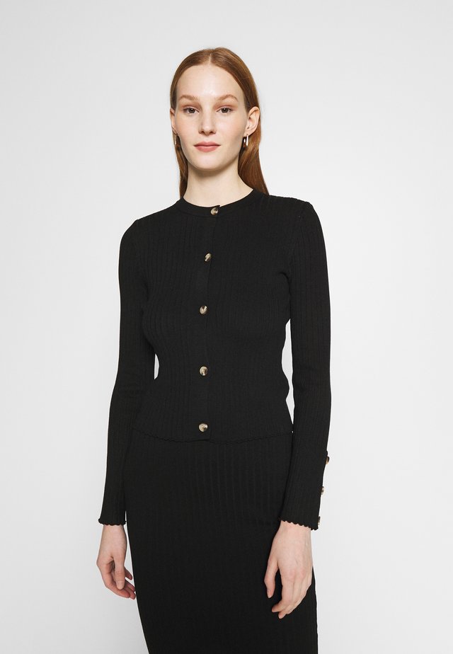 DRESS AND CARDI SET - Gebreide jurk - black