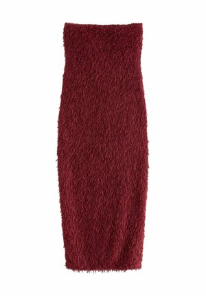Next REGULAR FIT - FRINGE SEQUIN BANDEAU MIDI - Koktejlové šaty / šaty na párty - burgundy red