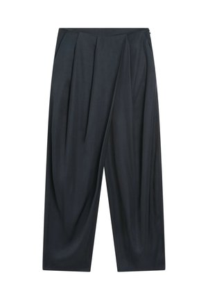Massimo Dutti, TOTAL LOOK FLOWING DRAPED TROUSERS - Pantaloni - dark blue
