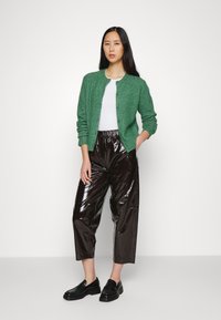 Samsøe Samsøe CARDIGAN - Casaco de malha - dark ivy melange