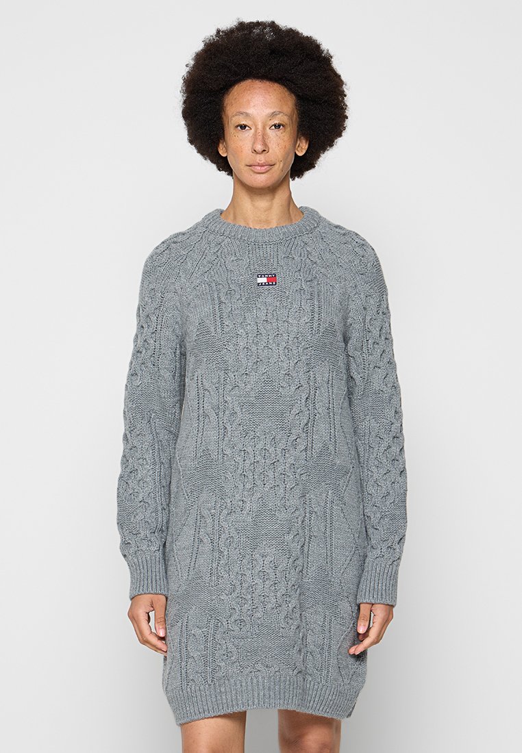 Tommy Jeans Gebreide jurk grijs Tommy Jeans Gebreide jurk grijs