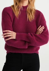 WE Fashion Stickad tröja - pink