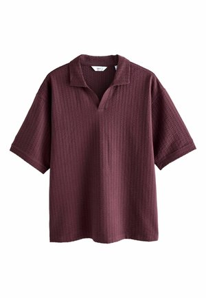 Next, REGULAR FIT - SEERSUCKER TROPHY NECK TEXTURED POLO SHIRT . - Pólóing - burgundy red