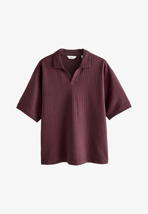 Next, REGULAR FIT - SEERSUCKER TROPHY NECK TEXTURED POLO SHIRT . - Pólóing - burgundy red