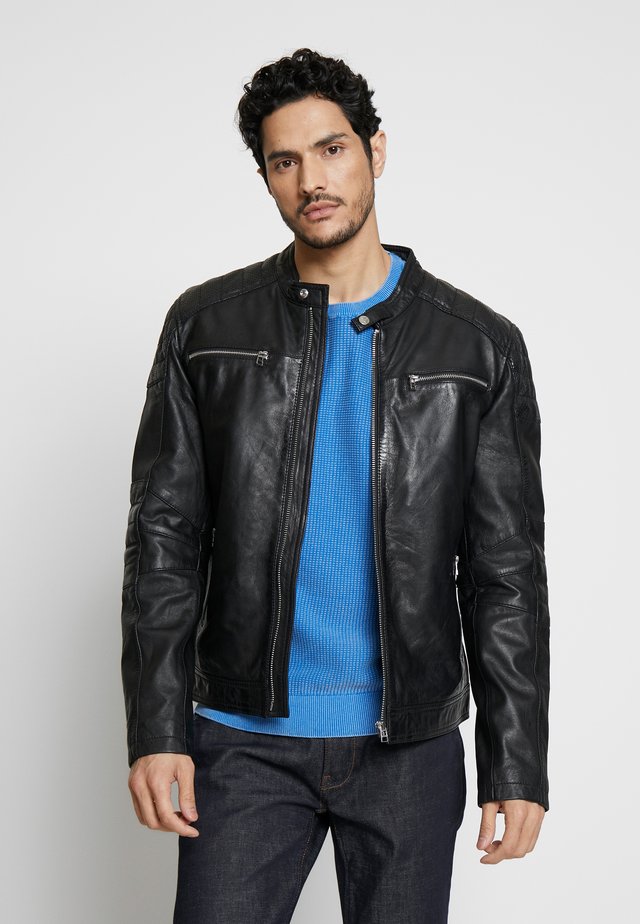 BIRMIGHAM BIKER - Leather jacket - black
