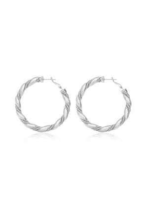 LARGE TESS TEXTURED HOOP - Boucles d'oreilles - metal