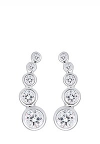 SPARKLING BASIC - MIT KRISTALLEN VON SWAROVSKI® - Uhani - silver-coloured