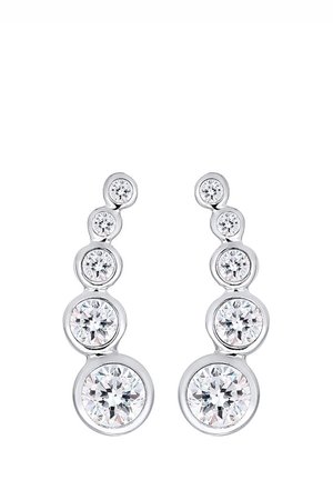 SPARKLING BASIC - MIT KRISTALLEN VON SWAROVSKI® - Ohrringe - silver-coloured
