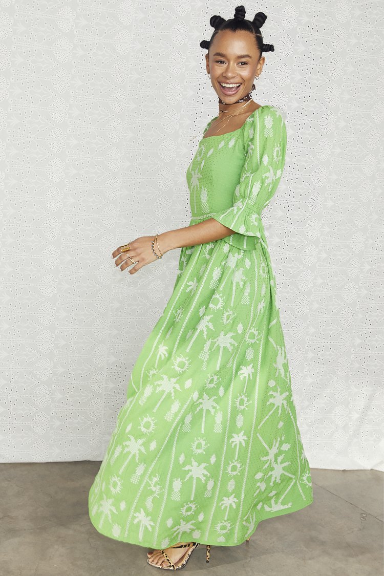 Never Fully Dressed PALM BELLE DRESS - Maxi dress - green - Zalando.ie