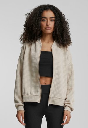 MIT DIAMANT STITCHING - Chaquetas bomber - beige braun