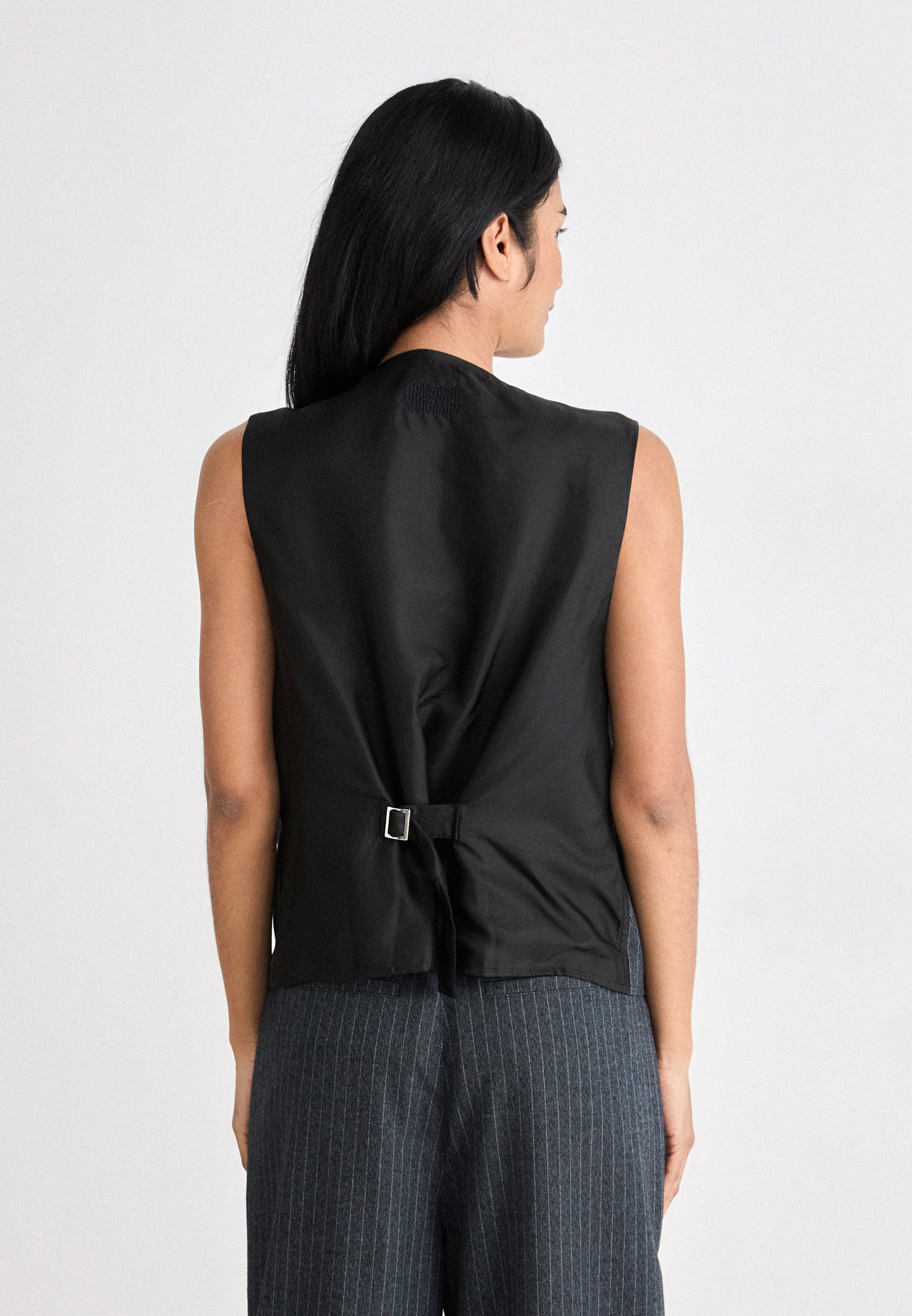 Mads Nørgaard PINSTRIPE ORLA VEST - Waistcoat - parisian night