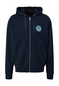 QS Zip-up sweatshirt - tiefblau