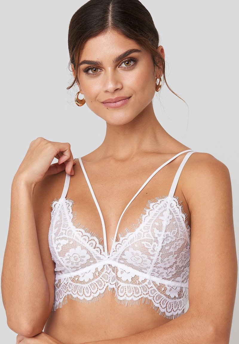 NAKD RAW EDGE DOUBLE STRAP BRA Underwired bra white Zalando.ie