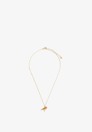 Enamel Robin - Necklace - goldcoloured