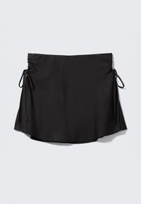 RUCHED MINI SKIRT - A-line skjørt - black