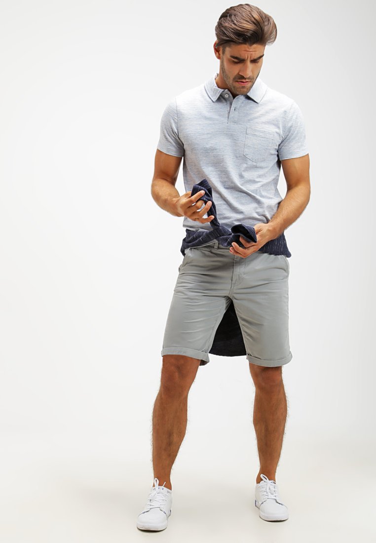 Pier One Polo shirt - light blue melange/mottled light blue - Zalando.co.uk