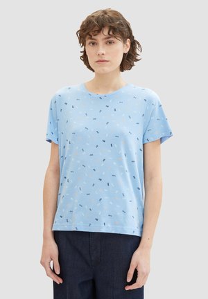 TOM TAILOR 2ER-SET RUNDHALS KURZARM - Print T-shirt - hellblau