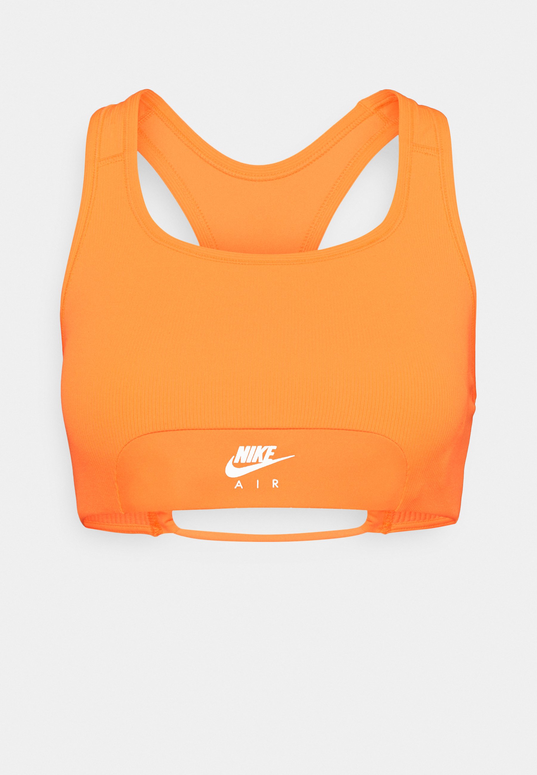 bright orange sports bra
