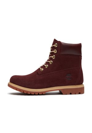 Timberland, PREMIUM 6 INCH LACE WATERPROOF BOOT - Боти с връзки до глезена - burgundy suede holiday