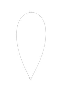 Sølv kædehalskæde med et minimalistisk trekantet vedhæng. Designet er elegant med en poleret finish og en delikat kæde.
